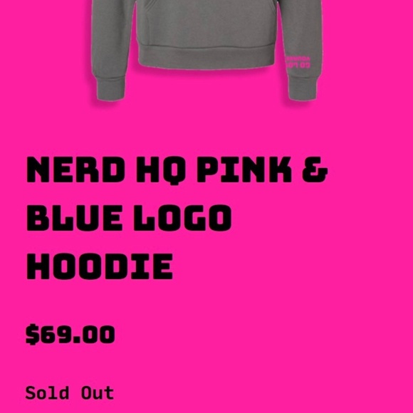 🩶🩷🩵 Nerd HQ 🩵🩷🩶 relaunch Hoodie grey Men's L - Picture 13 of 15